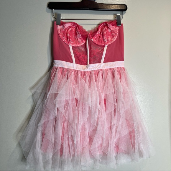 Rare For Love & Lemons Bustier Tulle Two Tone Mini Dress XS